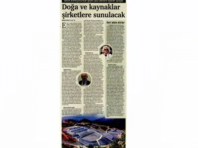 DOĞA VE KAYNAKLAR ŞİRKETLERE SUNULACAK (YENİ YAŞAM GAZETESİ)