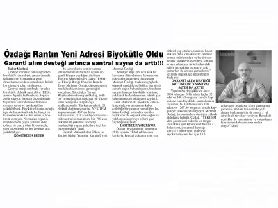 ÖZDAĞ : RANTIN YENİ ADRESİ BİYOKÜTLE OLDU (KIRKLARELİ)