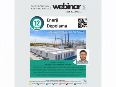 ENERJİ DEPOLAMA BAŞLIKLI WEBINAR DÜZENLENECEK