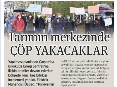 TARIMIN MERKEZİNDE ÇÖP YAKACAKLAR (BİRGÜN)