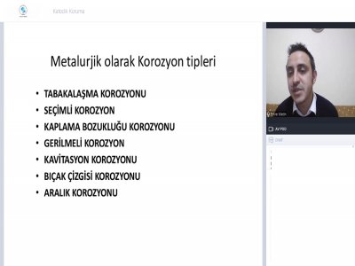 KATODİK KORUMA BAŞLIKLI WEBINAR DÜZENLENDİ
