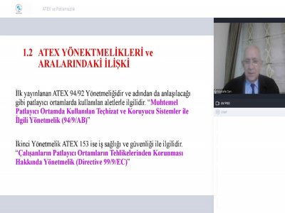 ATEX VE PATLAMAZLIK BAŞLIKLI WEBINAR DÜZENLENDİ