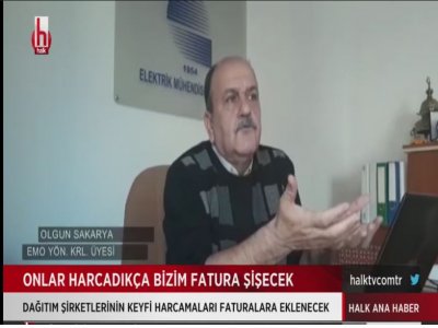 OLGUN SAKARYA ELEKTRİK DAĞITIM ŞİRKETLERİNİN MASRAFLARININ FATURALARA YANSIMASIYLA İLGİLİ TEBLİĞİ HALK TVYE DEĞERLENDİRDİ