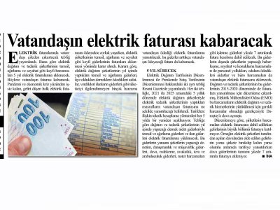 VATANDAŞIN ELEKTRİK FATURASI KABARACAK (GAZİPAŞA SAHİL)