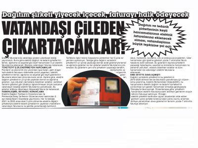 DAĞITIM ŞİRKETLERİ YİYECEK İÇECEK, FATURAYI HALK ÖDEYECEK (55 YENİGÜN)