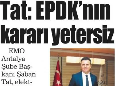 TAT: EPDK`IN KARARI YETERSİZ (AKDENİZ`DE YENİ YÜZYIL-21.12.2020)