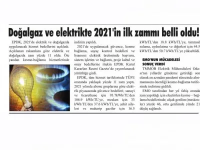 DOĞALGAZ VE ELEKTRİKTE 2021`İN İLK ZAMMI BELLİ OLDU! (YAKIN TAKİP)