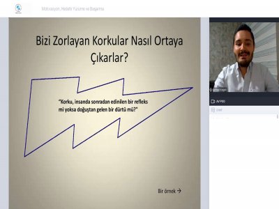 MOTİVASYON, HEDEFE YÜRÜME VE BAŞARMA BAŞLIKLI WEBINAR DÜZENLENDİ