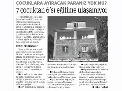 7 ÇOCUKTAN 6`SI EĞİTİME ULAŞAMIYOR (BİRGÜN)