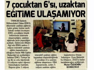 7 ÇOCUKTAN 6`SI EĞİTİME ULAŞAMIYOR (KORKUSUZ)