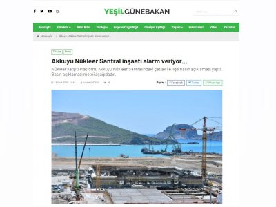 AKKUYU NÜKLEER SANTRAL İNŞAATI ALARM VERİYOR(YESİLGUNEBAKAN.NET)