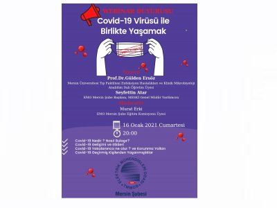 `COVİD-19 VİRÜSÜ İLE BİRLİKTE YAŞAMAK `WEBİNAR DUYURUSU