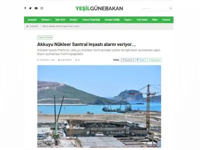 AKKUYU NÜKLEER SANTRAL İNŞAATI ALARM VERİYOR(YESİLGUNEBAKAN.NET)