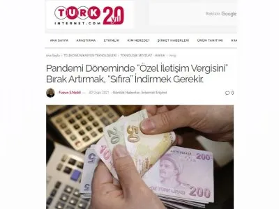PANDEMİ DÖNEMİNDE ÖZEL İLETİŞİM VERGİSİNİ BIRAK ARTIRMAK, SIFIRA İNDİRMEK GEREKİR (FUSUN S. NEBİL/ TURK-İNTERNET.COM)