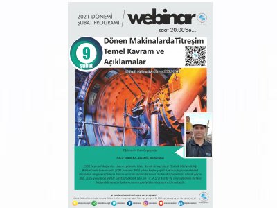 DÖNEN MAKİNALARDA TİTREŞİM - TEMEL KAVRAM VE AÇIKLAMALAR BAŞLIKLI WEBINAR DÜZENLENECEK