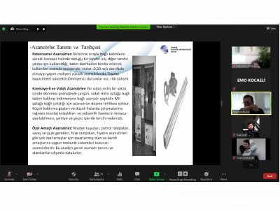 ASANSÖR SMM EĞİTİMİ DÜZENLEDİ