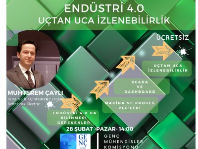 ÇEVRİMİÇİ SEMİNER: <B>ENDÜSTRİ 4.0 // UÇTAN UCA İZLENEBİLİRLİK</B>