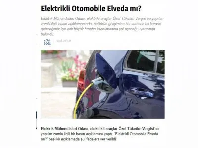 ELEKTRİKLİ OTOMOBİLE ELVEDA MI? (YAPİ.COM.TR)