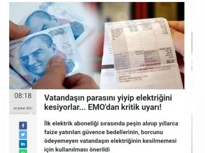 VATANDAŞIN PARASINI YİYİP ELEKTRİĞİNİ KESİYORLAR... EMO`DAN KRİTİK UYARI! (BİZİMTV.COM.TR)