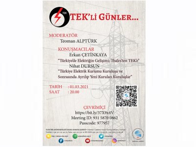 TEK`Lİ GÜNLER SÖYLEŞİSİ DÜZENLENİYOR