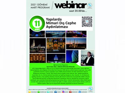 YAPILARDA MİMARİ DIŞ CEPHE AYDINLATMASI BAŞLIKLI WEBINAR DÜZENLENECEK