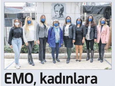 EMO, KADINLARA FİDAN BAĞIŞI YAPTI (LİDER GAZETE-09.03.2021)
