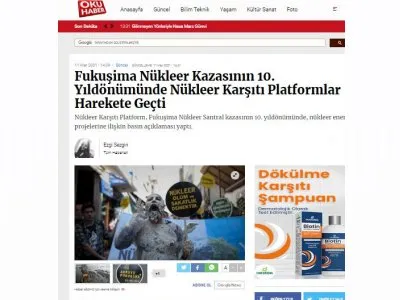 FUKUŞİMA NÜKLEER KAZASININ 10. YILDÖNÜMÜNDE NÜKLEER KARŞITI PLATFORMLAR HAREKETE GEÇTİ (OKUHABER.COM)