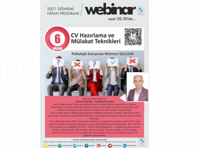 CV HAZIRLAMA VE MÜLAKAT TEKNİKLERİ BAŞLIKLI WEBINAR DÜZENLENECEK