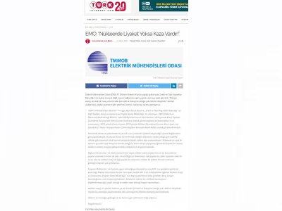 EMO: NÜKLEERDE LİYAKAT YOKSA KAZA VARDIR! (TURK-İNTERNET.COM)