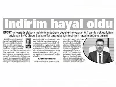 İNDİRİM HAYAL OLDU (ANTALYA EKSPRES-07.04.2021)