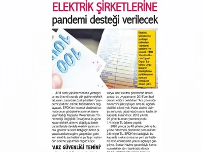 ELEKTRİK ŞİRKETLERİNE PANDEMİ DESTEĞİ VERİLECEK (9 EYLÜL İZMİR)