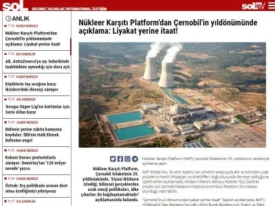 NÜKLEER KARŞITI PLATFORM`DAN ÇERNOBİL`İN YILDÖNÜMÜNDE AÇIKLAMA: LİYAKAT YERİNE İTAAT! (SOL.ORG.TR)