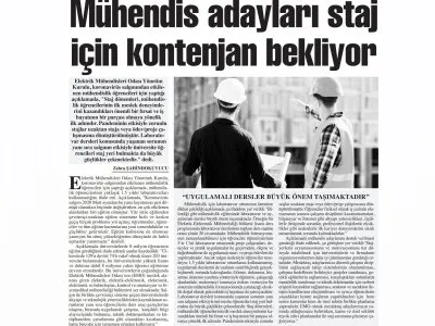 MÜHENDİS ADAYLARI STAJ İÇİN KONTENJAN BEKLİYOR  (BAŞKENT GAZETESİ)
