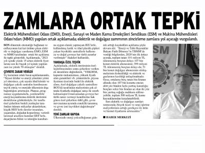 ZAMLARA ORTAK TEPKİ (ANTALYA KÖRFEZ)
