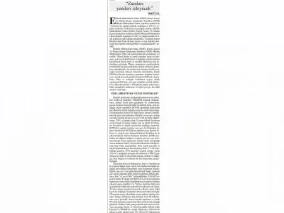 ZAMLARI YENİLERİ İZLEYECEK (BAŞKENT GAZETESİ)