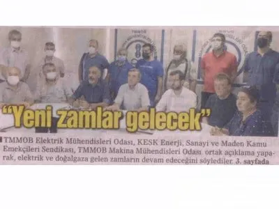`YENİ ZAMLAR GELECEK` 2 EYLÜL GAZETESİ 10.07.2021