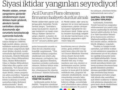 SİYASİ İKTİDAR YANGINLARI SEYREDİYOR! (BİRGÜN)