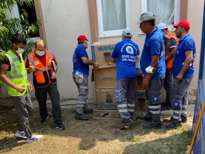 YANGIN BÖLGESİNİN AYDINLATMA İHTİYACINA DESTEK SAĞLANDI