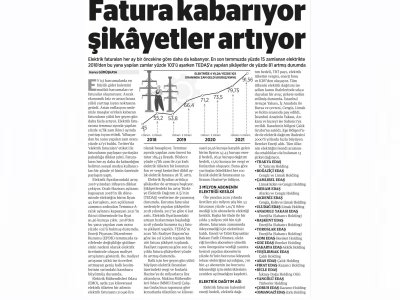 FATURA KABARIYOR ŞİKâYETLER ARTIYOR (BİRGÜN)