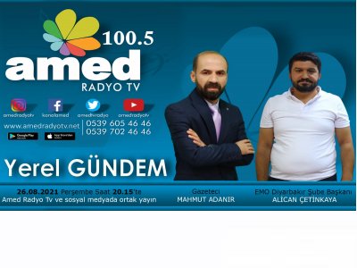 ŞUBE EŞBAŞKINIMIZ ALİCAN ÇETİNKAYA AMED RADYO TV`DE..