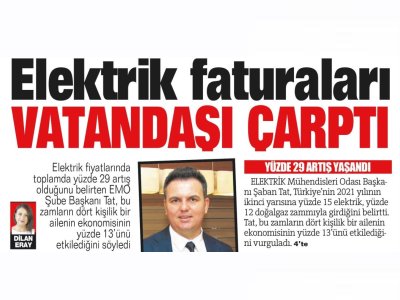 ELEKTRİK FATURALARI VATANDAŞI ÇARPTI (ANTALYA EKSPRES-25.08.2021)