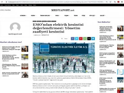 EMODAN ELEKTRİK KESİNTİSİ DEĞERLENDİRMESİ: YÖNETİM ZAAFİYETİ KESİNTİSİ (MEDYAPORT.NET)