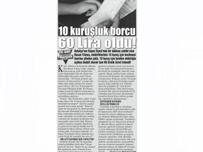 10 KURUŞLUK BORCU 60 LİRA OLDU! (AKDENİZ GERÇEK)