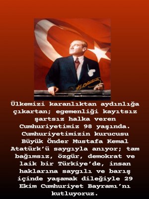 CUMHURİYET BAYRAMIMIZ KUTLU OLSUN