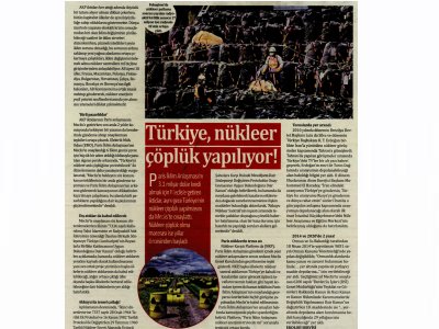 TÜRKİYE, NÜKLEER ÇÖPLÜK YAPILIYOR (YENİ YAŞAM)