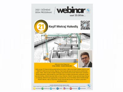 KEŞİF METRAJ HAKEDİŞ BAŞLIKLI WEBINAR DÜZENLENECEK