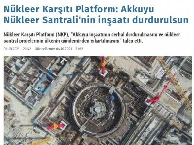 NÜKLEER KARŞITI PLATFORM: AKKUYU NÜKLEER SANTRALİ`NİN İNŞAATI DURDURULSUN (ARTİGERCEK.COM)