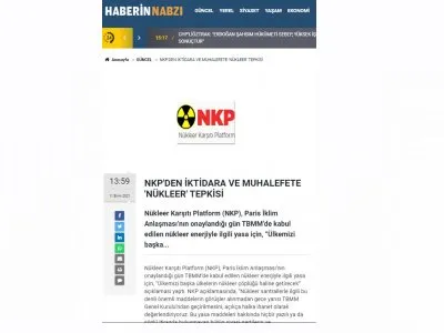 NKP`DEN İKTİDARA VE MUHALEFETE `NÜKLEER` TEPKİSİ (HABERİNNABZİ.COM)