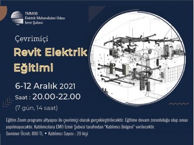 ÇEVRİMİÇİ EĞİTİM: <B> REVİT ELEKTRİK  / ONLİNE BAŞVURU</B>