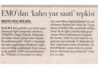 EMODAN KALICI YAZ SAATİ TEPKİSİ (İLK SES)